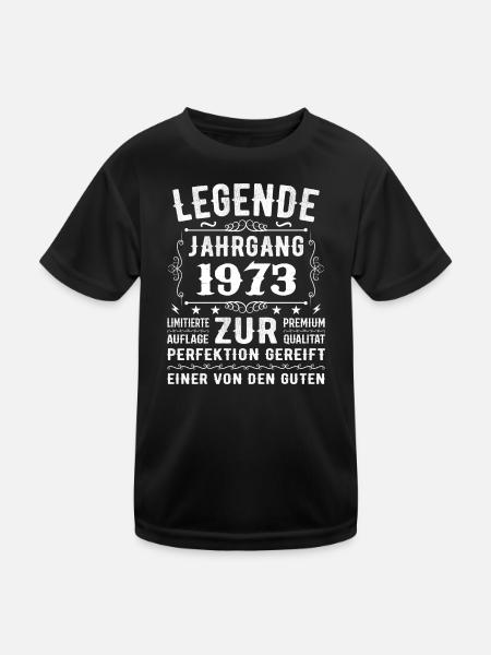Legend - Vintage 1973 - Matured to perfection - Kids Functional T-Shirt - black - Front