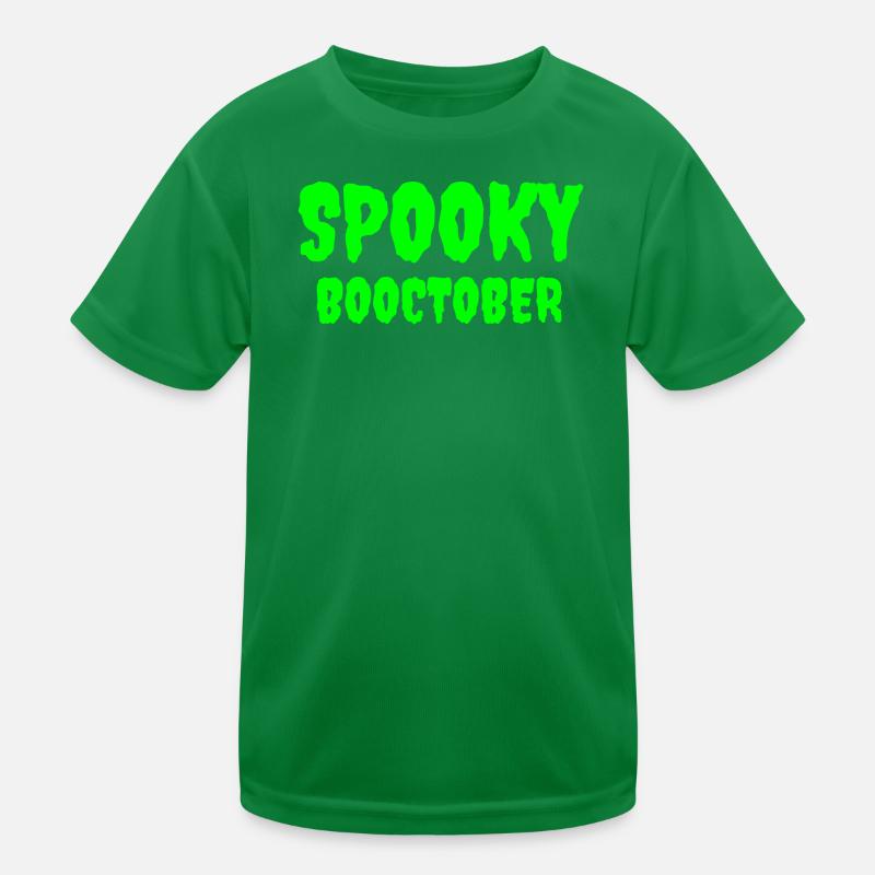 Spooky Booctober Jack-O'-Lantern Design Kids Functional T-Shirt