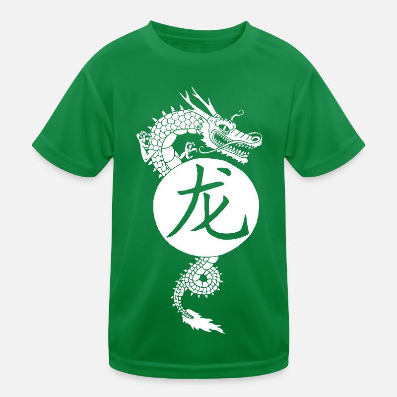 White Dragon from China Kids Functional T-Shirt