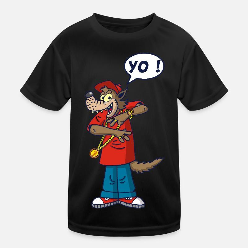Wolf rapper Kids Functional T-Shirt