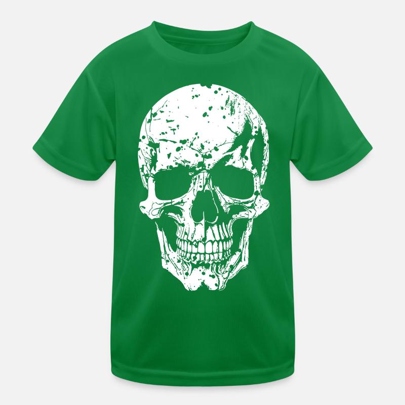 Knochen-Schädel Silhouette Kinder Funktions-T-Shirt