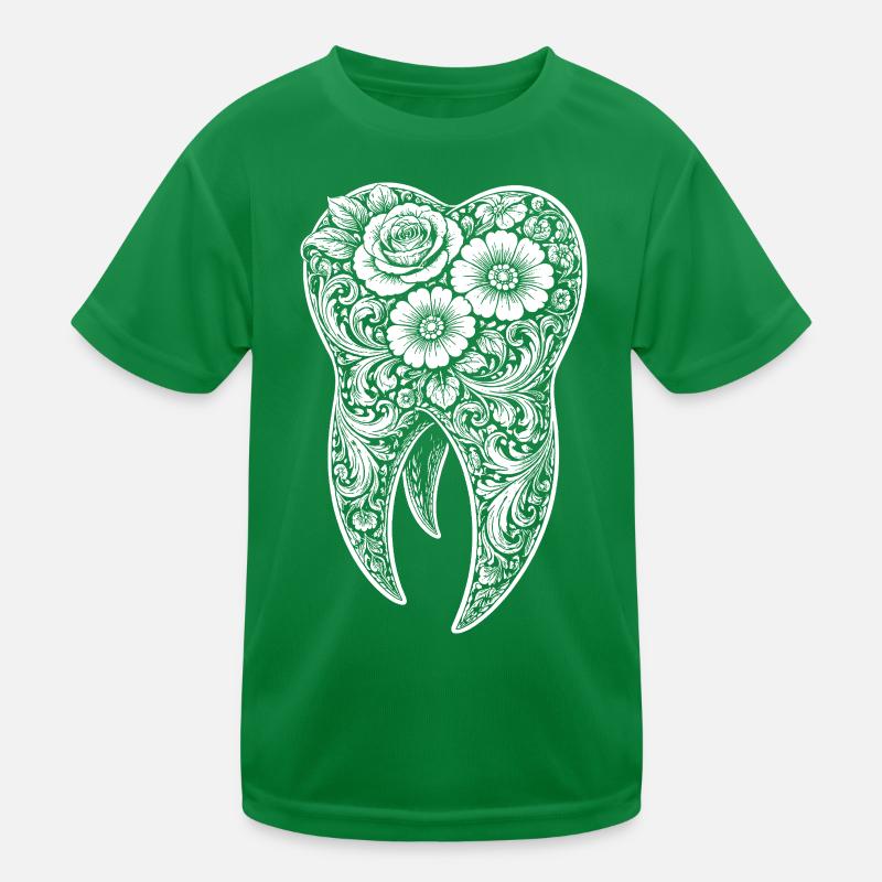 Zahnblüten Ornament Design Kinder Funktions-T-Shirt