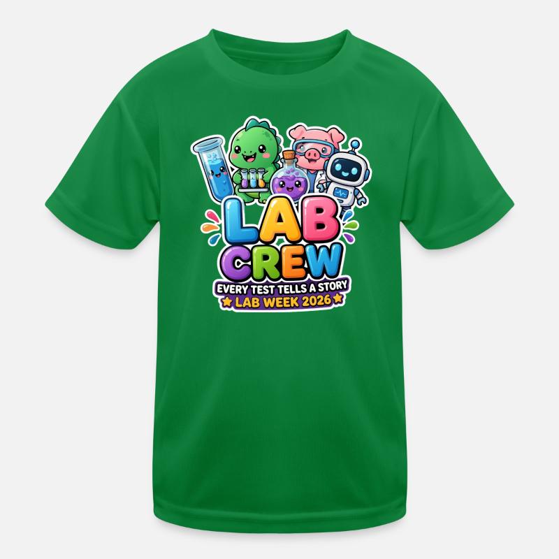 Lab Crew 2026: Comic Strip Lab Team Kinder Funktions-T-Shirt