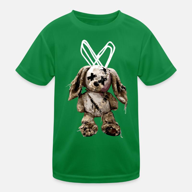 Düsterer Stoffhase Kuscheltier  Kinder Funktions-T-Shirt