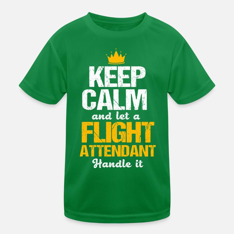 Stewardess Flight Attendant Kids Functional T-Shirt