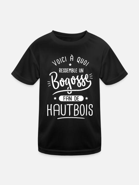 Hautbois Bogosse fan musique musicien hautbois - T-shirt sport Enfant - noir - Devant