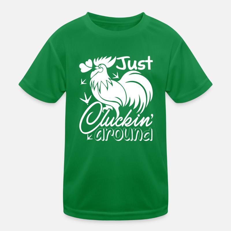 Chicken Cluckin' Around Kids Functional T-Shirt
