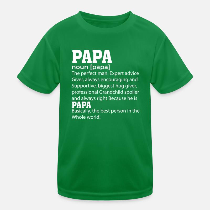 Papa Definition Tshirt Kids Functional T-Shirt