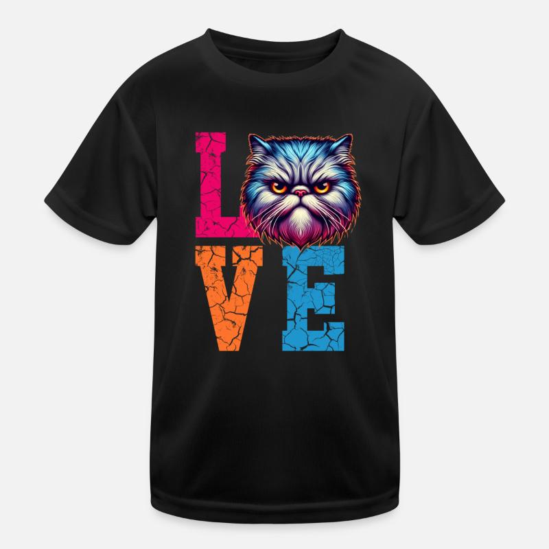 Grumpy love cat Kinder Funktions-T-Shirt