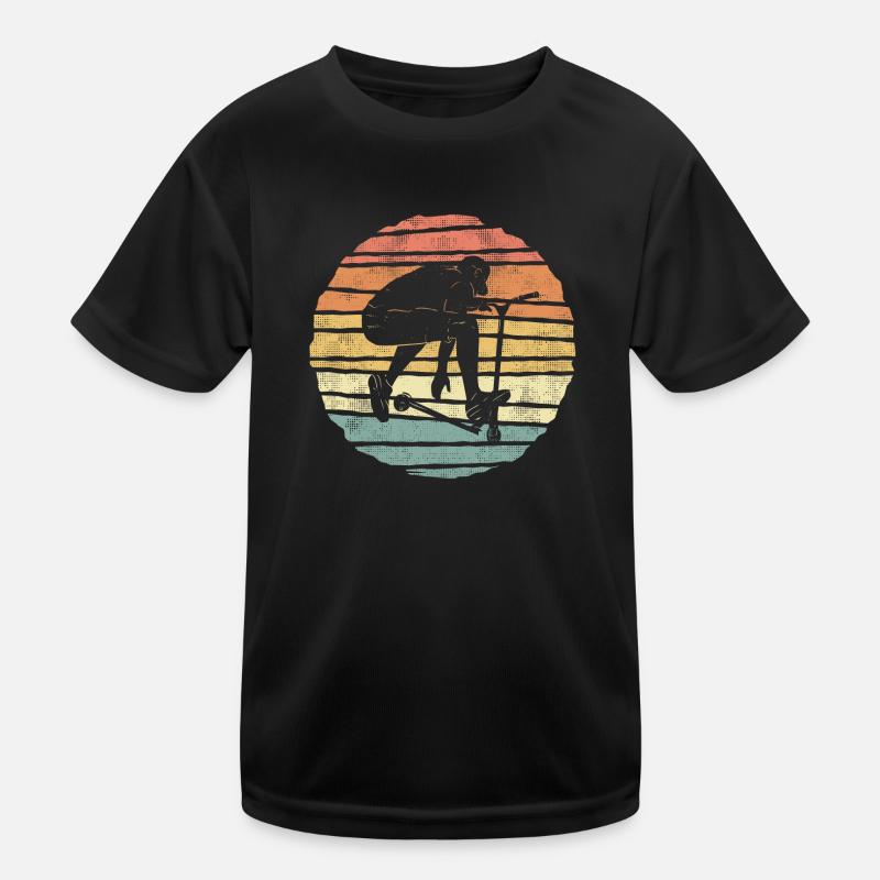 Scooter Tricks E-Roller Vintage Stunt Scooter Kinder Funktions-T-Shirt