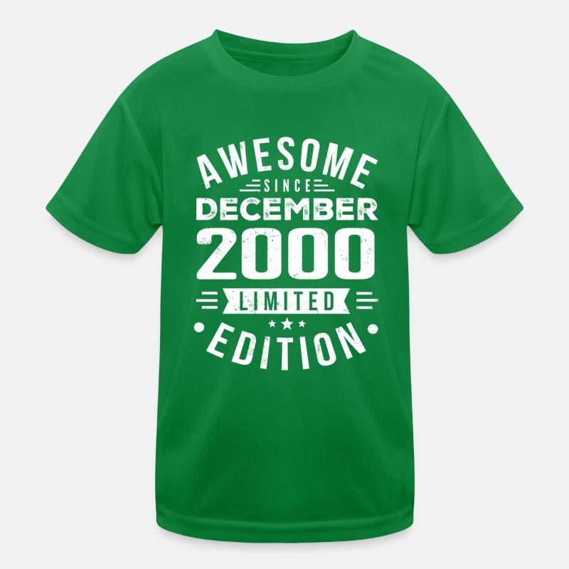 Geburtstagsgeschenk geboren im Dezember 2000 Kinder Funktions-T-Shirt