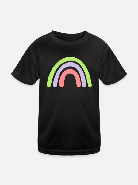 Rainbow - Kids Functional T-Shirt - black - Front