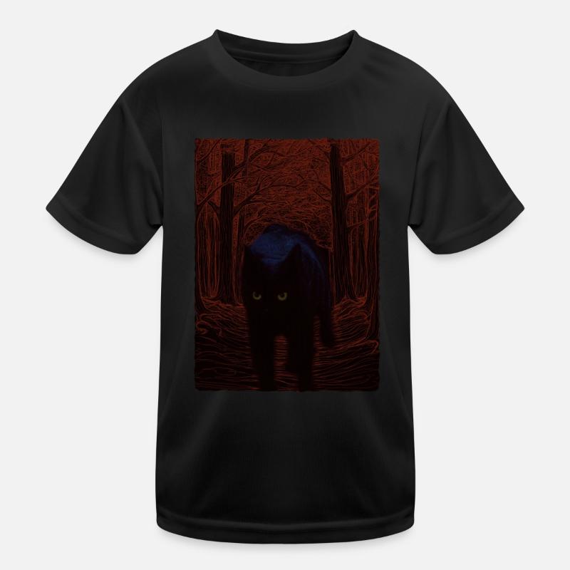 Chat de la nuit noire T-shirt sport Enfant