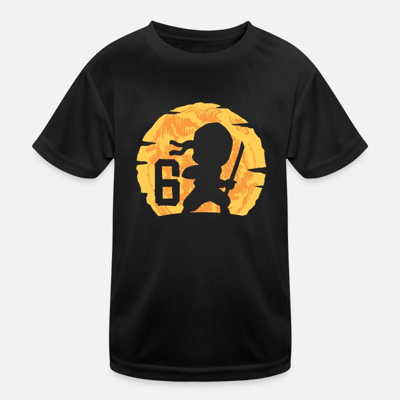6. Geburtstag Junge 6 Jahre alt Ninja Kinder Funktions-T-Shirt