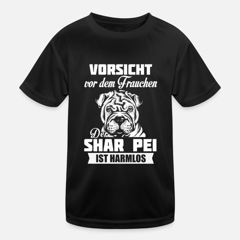 Vorsicht - Shar Pei Kinder Funktions-T-Shirt
