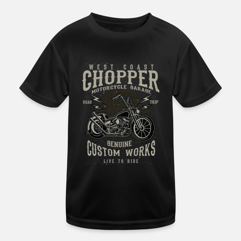 Chopper - Kinder Funktions-T-Shirt - Schwarz