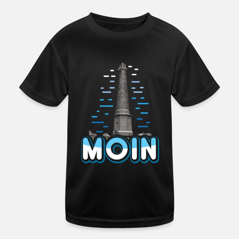 Moin mit Leuchtturm Kinder Funktions-T-Shirt