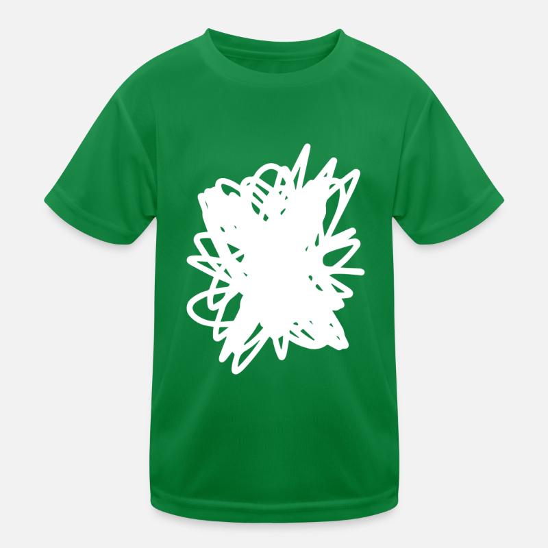 Scribble Fleck Gekritzel Kinder Funktions-T-Shirt