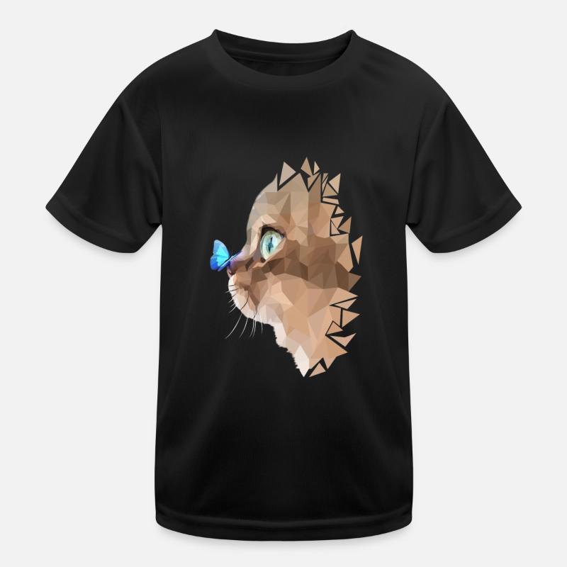 Cat and butterfly Kids Functional T-Shirt