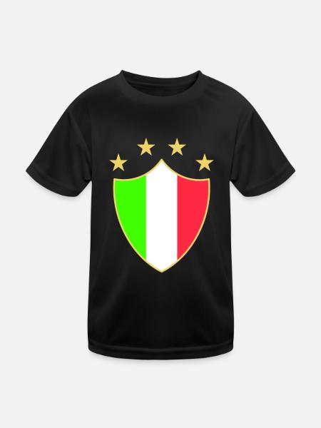 Italia fun - Kids Functional T-Shirt - black - Front