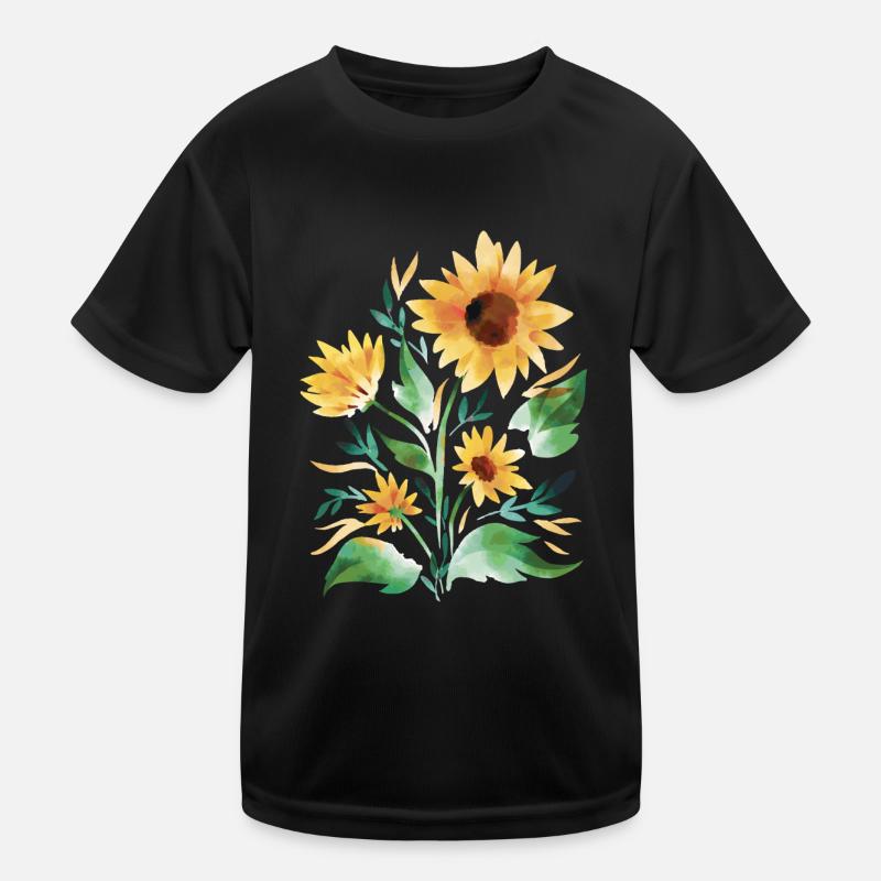 Sunflowers hand-painted Kids Functional T-Shirt