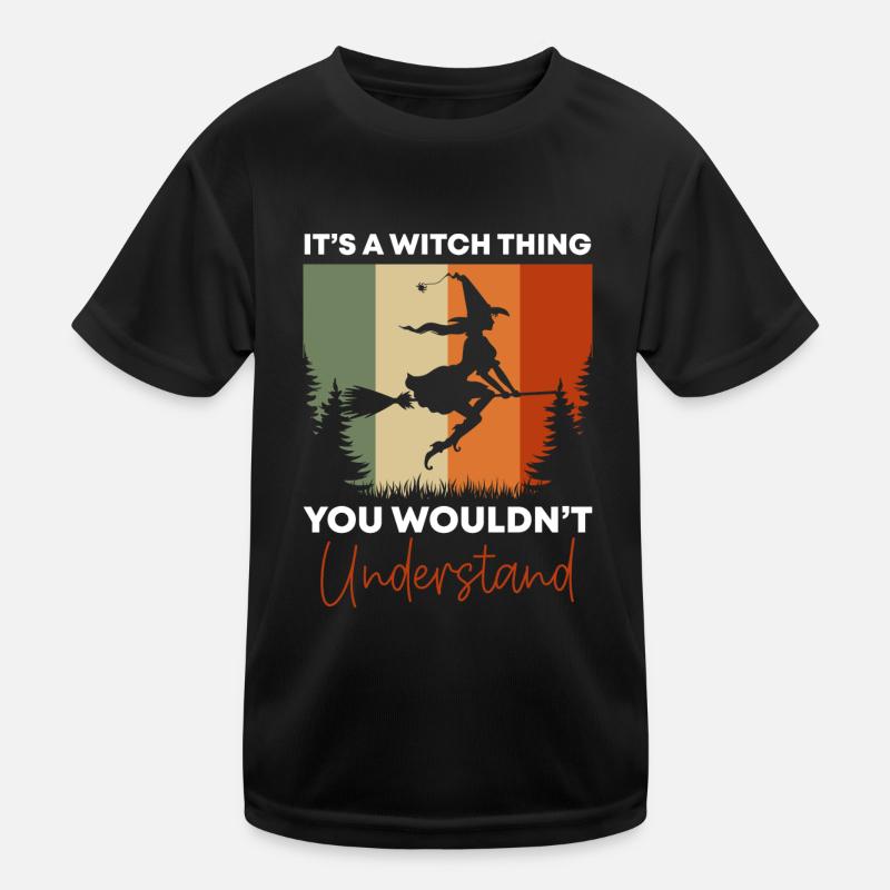 Witch Wicca Magic Walpurgis Night Kids Functional T-Shirt