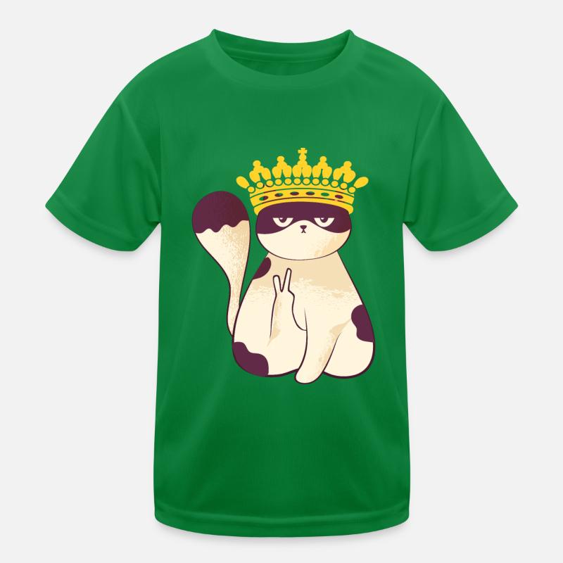 Cat Crown Peace Angry Sweet Grumpy Kids Functional T-Shirt