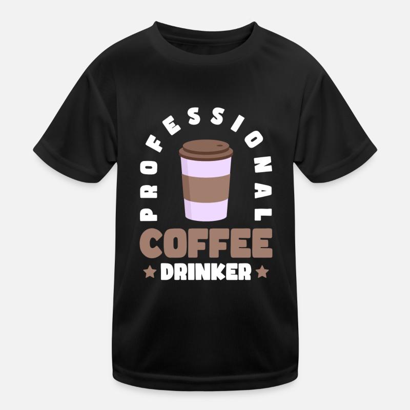 Coffee Lovers Early Riser Drink Kids Functional T-Shirt