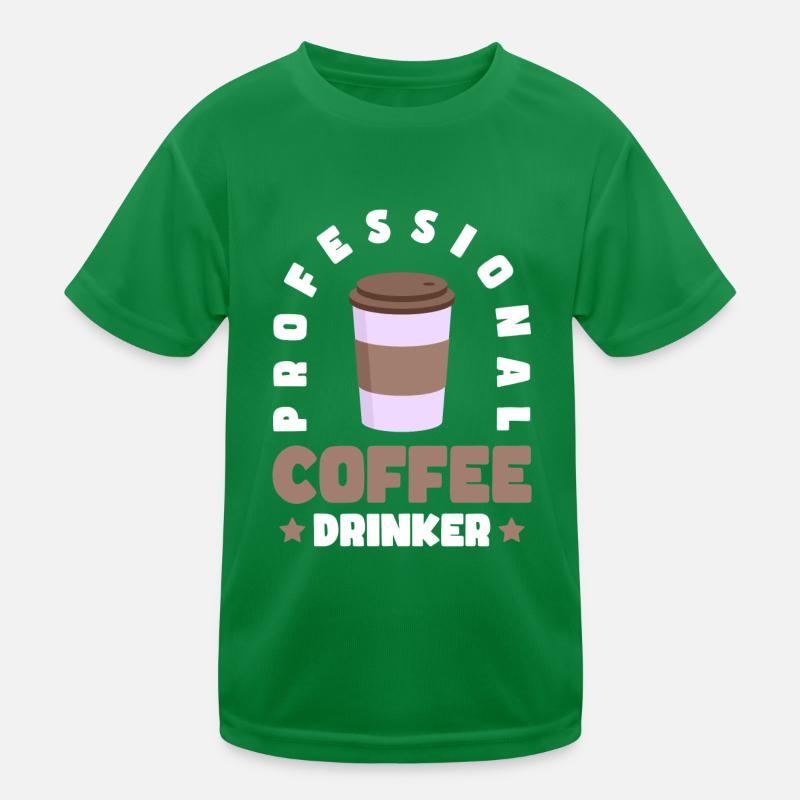 Coffee Lovers Early Riser Drink Kids Functional T-Shirt