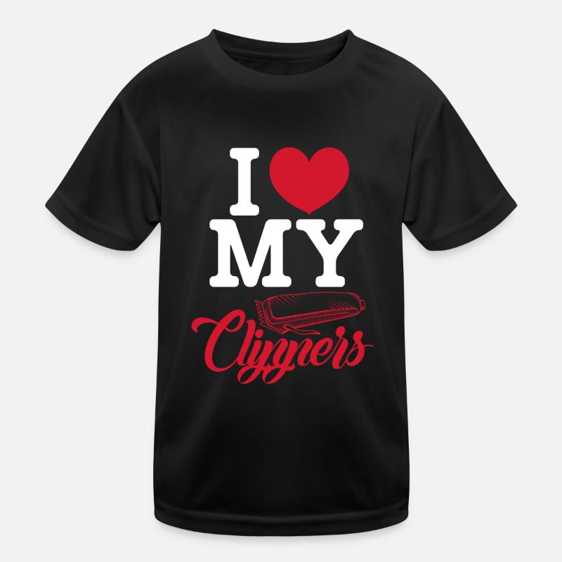 J’adore mes tondeuses Design pour un coiffeur T-shirt sport Enfant