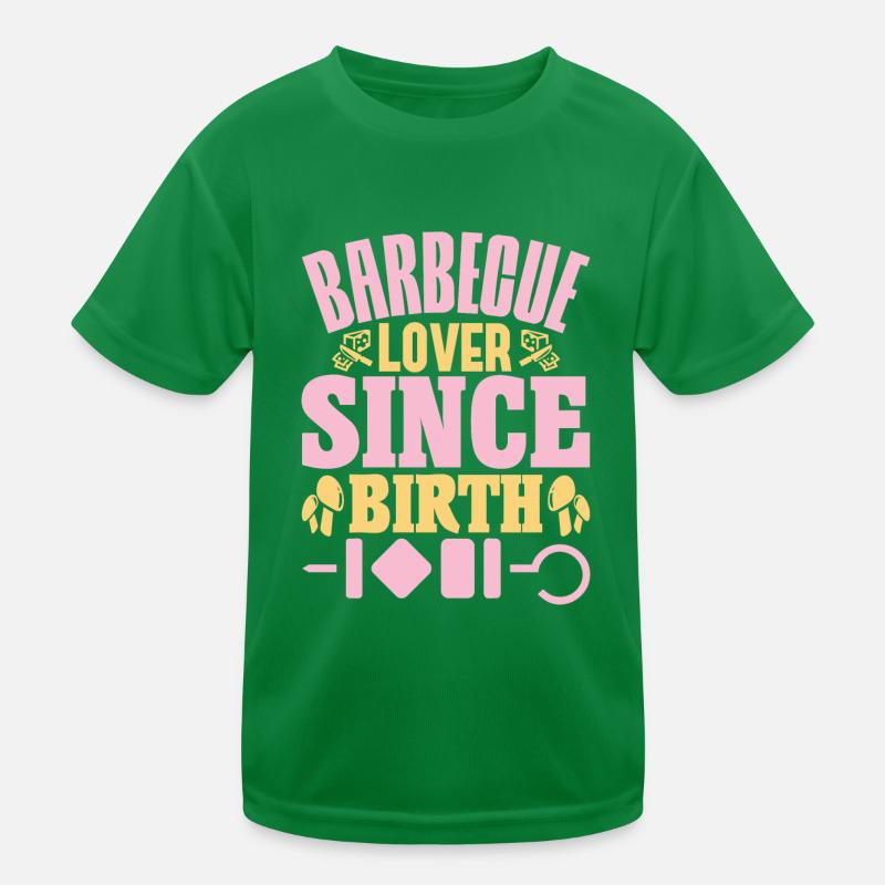 BARBECUE LOVER SINCE BIRTH FUNNY Kids Functional T-Shirt