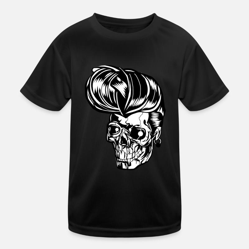 Rockabilly Skull Kids Functional T-Shirt