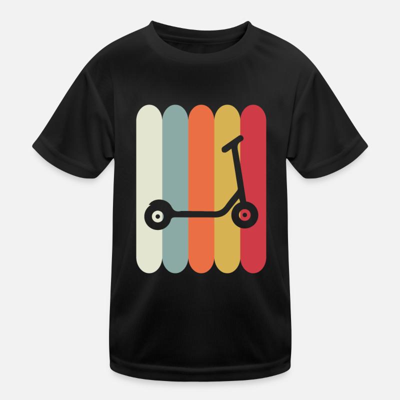 E-Scooter Roller Scooter - Kinder Funktions-T-Shirt - Schwarz