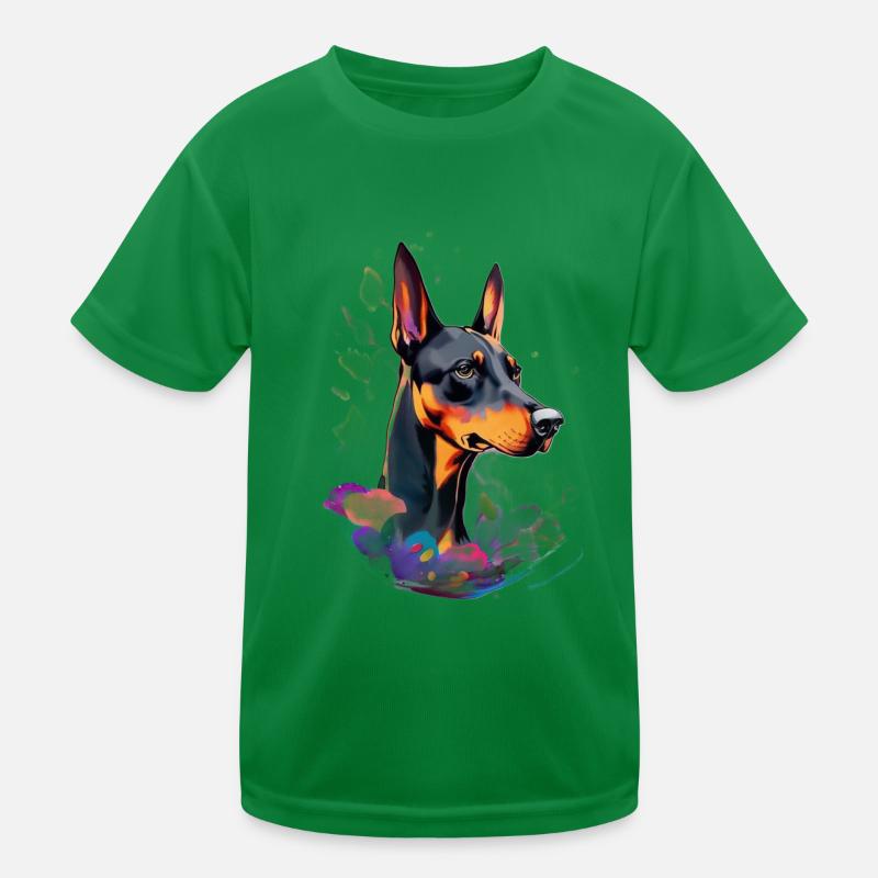 Dobermann Kinder Funktions-T-Shirt