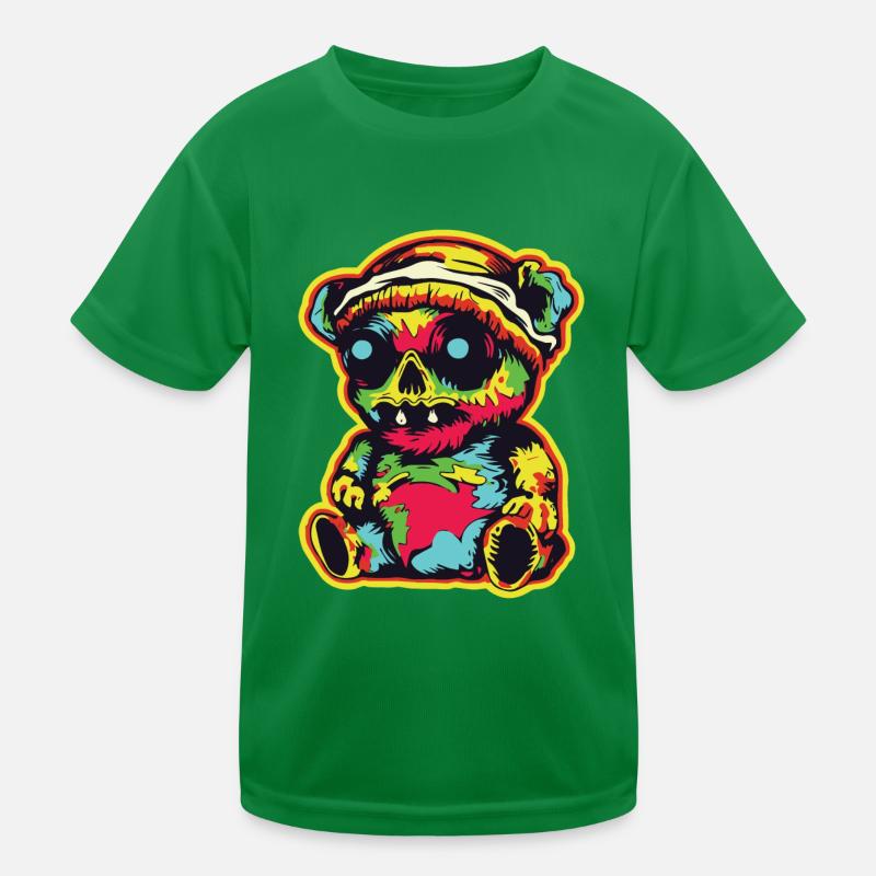 Horror Scary Bear Halloween Slenderbear Kids Functional T-Shirt