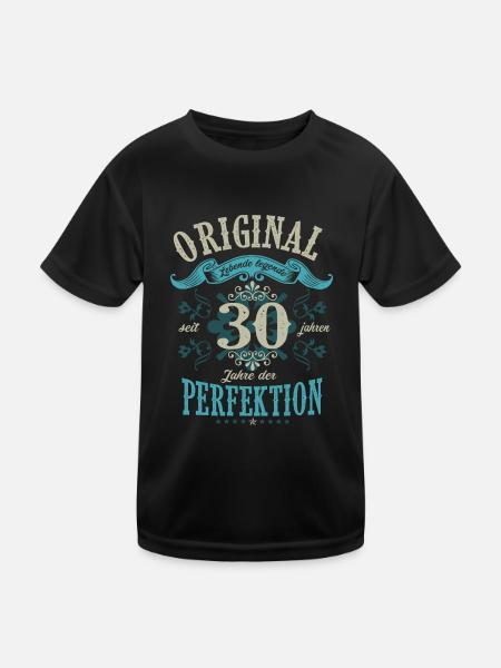 seit 30 Jahren lebende legende geschenk zum 30 - Kinder Funktions-T-Shirt - Schwarz - Vorne
