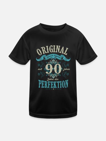seit 90 Jahren lebende legende geschenk zum 90 - Kinder Funktions-T-Shirt - Schwarz - Vorne