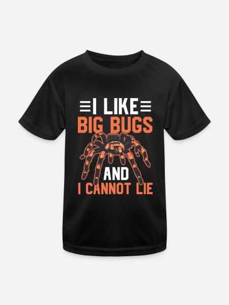 J’aime les grosses bestioles et je ne peux pas mentir - Arachnid Lover - T-shirt sport Enfant - noir - Devant