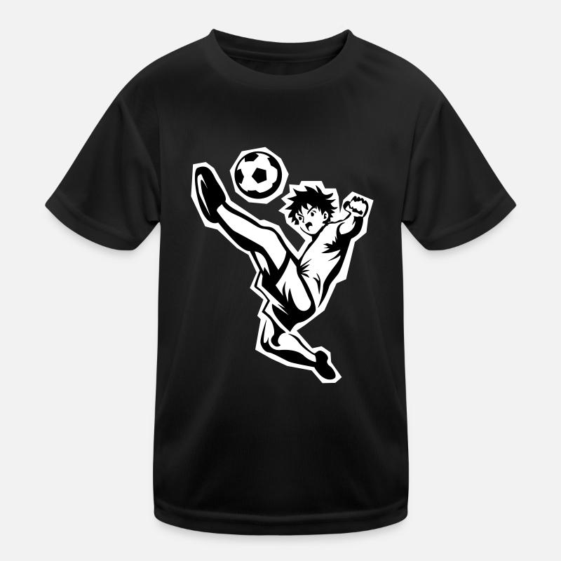 Manga Soccer Player Kids Functional T-Shirt