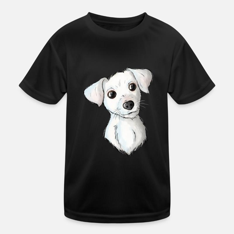 Jack Russell Pattern 2 - Kids Functional T-Shirt - black