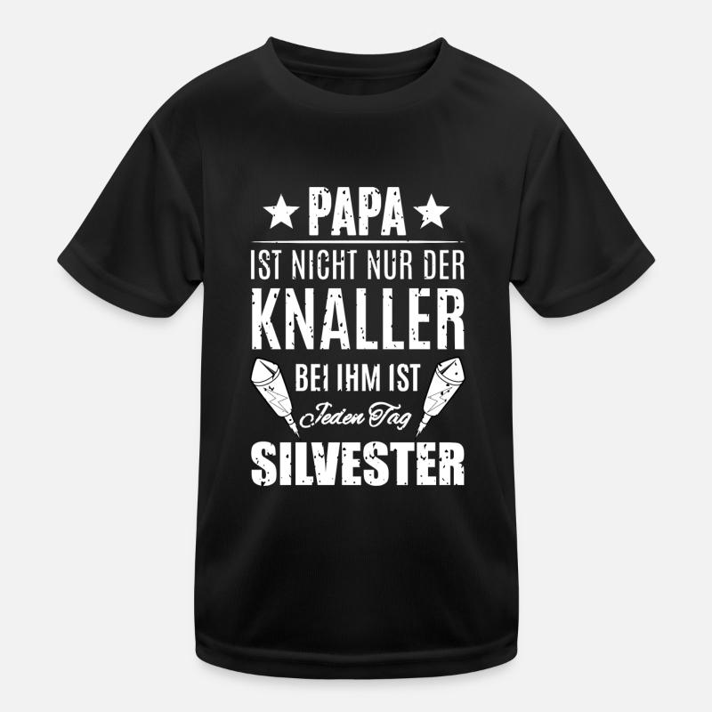 Dad New Year's Eve Pyro Kids Functional T-Shirt