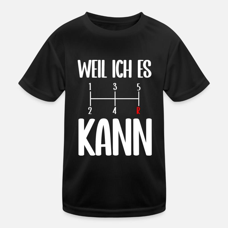 Manuelles statt automatisches Getriebe Kinder Funktions-T-Shirt