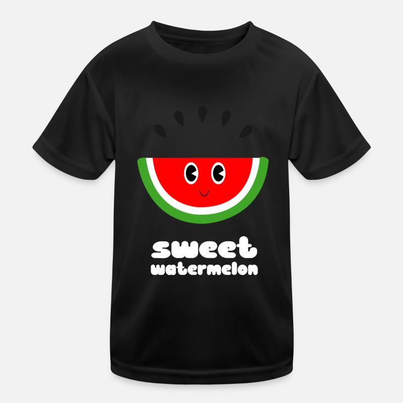 Pastèque sucrée - T-shirt sport Enfant - noir