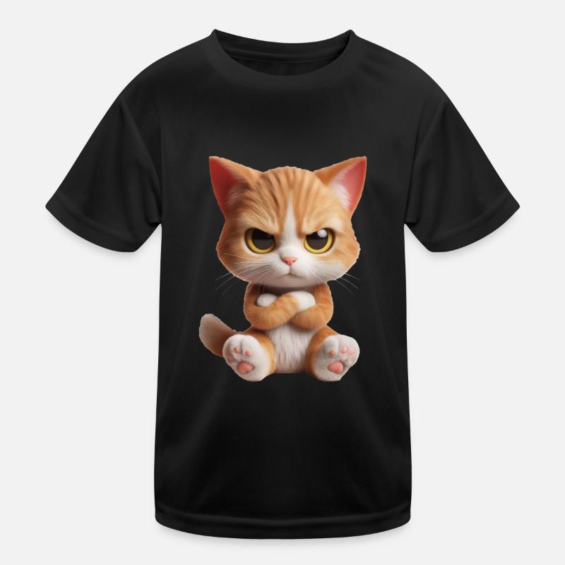 Cat grim 2 Kids Functional T-Shirt