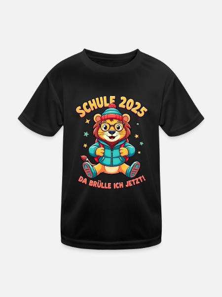 Schulkind 2025 - Junge Einschulung - Kinder Funktions-T-Shirt - Schwarz - Vorne