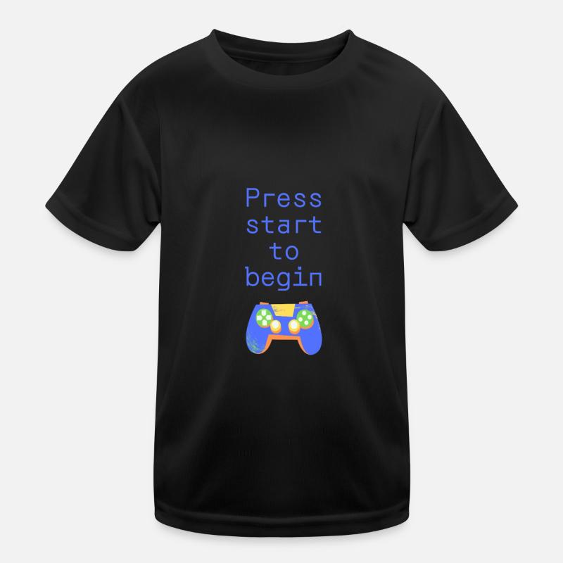 Press start to begin Kids Functional T-Shirt