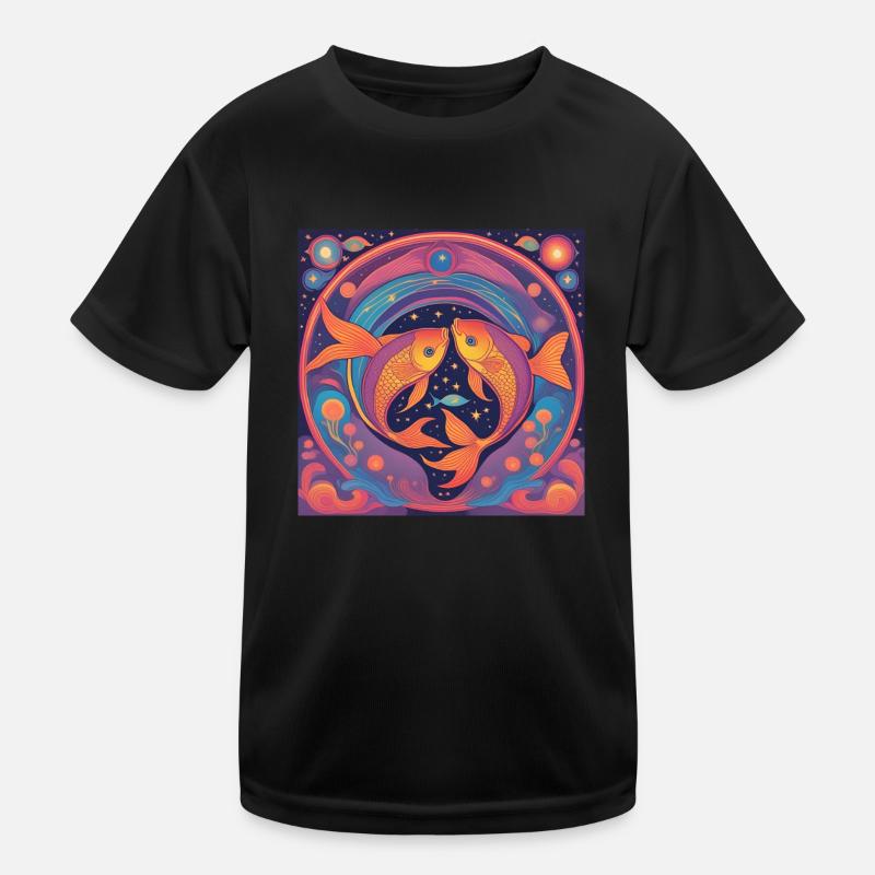 Fische Sternzeichen Astrologie Geschenk Kinder Funktions-T-Shirt