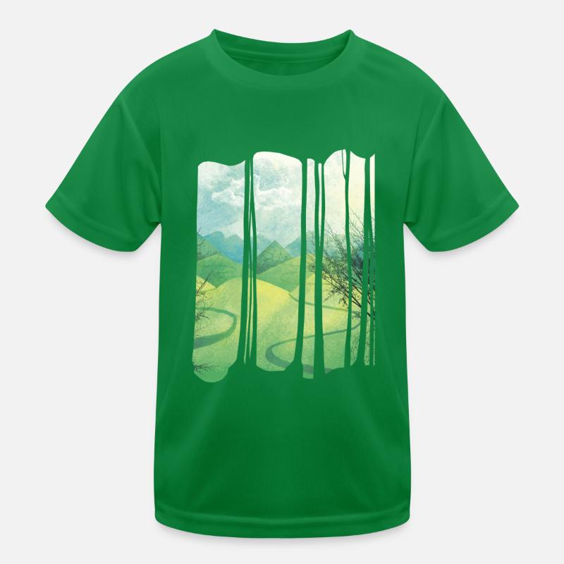 Green mountains Kids Functional T-Shirt