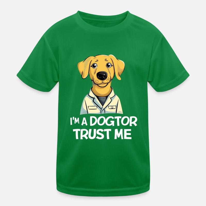 Happy Labradoodle as "Dogtor" Kids Functional T-Shirt