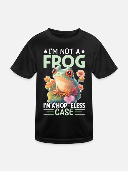 I m Not a Frog - Frog Tshirt - Kids Functional T-Shirt - black - Front